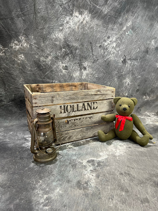 Vintage Wooden Holland Fruit Crate Basket Box Rustic Farmhouse Decor Retail Display