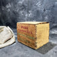 Vintage Ceylon Tea Wooden Box Crate With Canvas Bag Rustic Farmhouse Decor Display