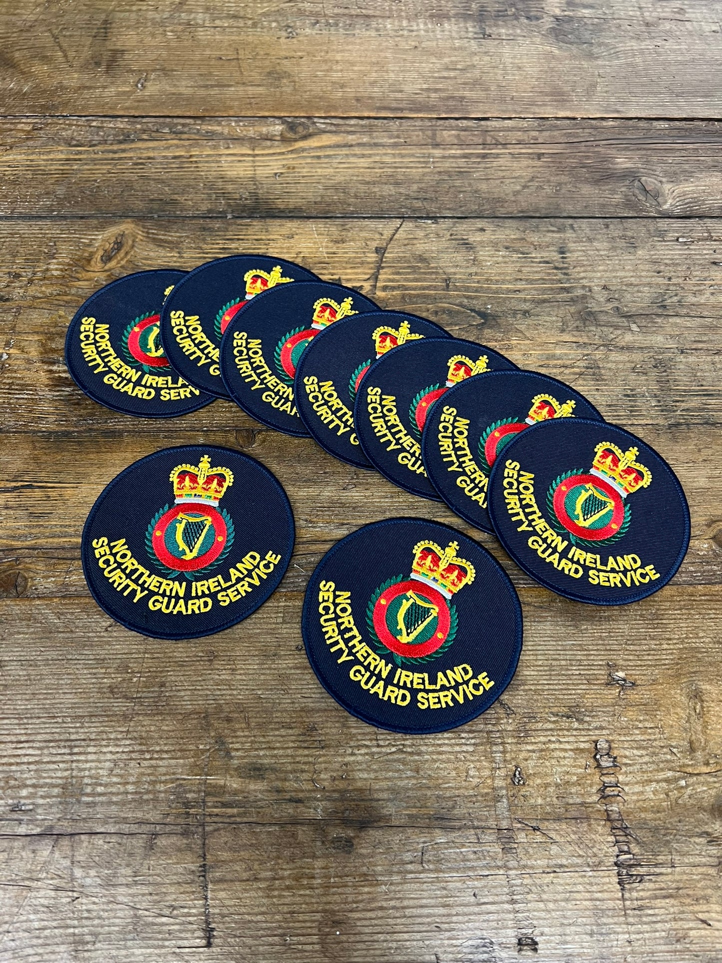 9x Genuine Northern Ireland Military Security Guard Service Embroidered Patch Badge Job Lot