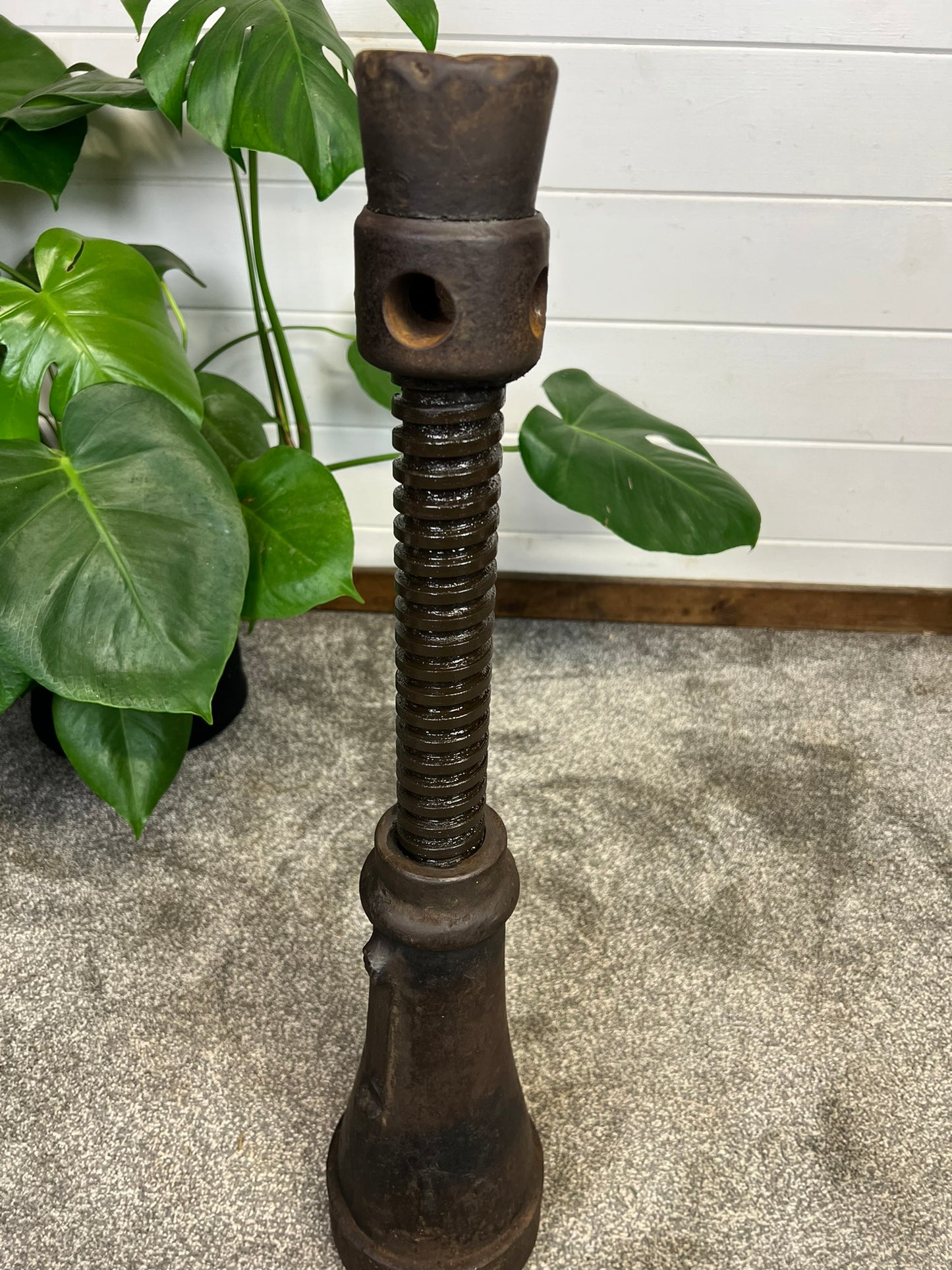 Vintage Screw Bottle Jack 26" Farm Railroad Barn Jack Rustic Industrial