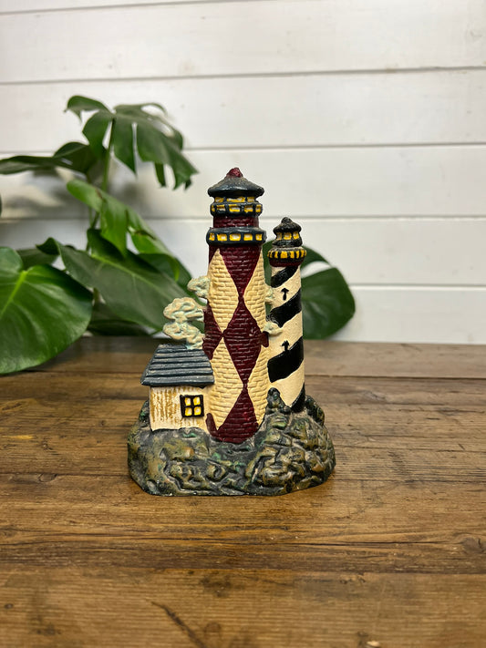 Vintage Cast Iron Lighthouse Doorstop Quirky Home Decor