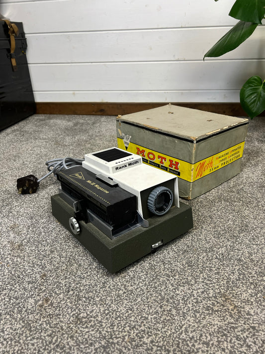 Vintage Rank Moth Slide Projector & Box 50's Retro Decor