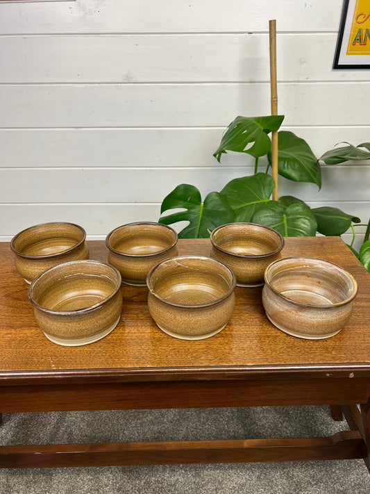 6x JB Marris Ravenshead Vintage Stoneware Bowls Studio Pottery Farmhouse Decor