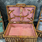 3x Vintage Wicker Picnic Baskets Job Lot Country Home Farmhouse Display Decor