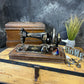 Vintage Frister & Rossmann Sewing Machine Dates 1909 Hand Crank With Wooden Case