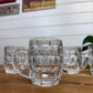 6x French Dimpled Half Pint Beer Glass Job Lot Tavern Pub Bar Beer Tankard