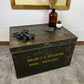 Vintage Military Metal Industrial Travel Trunk Chest Royal Artillery Deed Box Rustic Home Coffee Table