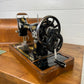 Vintage Singer Sewing Machine Hand Crank 128K Dates 1955 With Wooden Case Working Condition