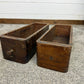 2x Vintage Singer Sewing Machine Drawers Wooden Tool Storage Rustic Display Tray