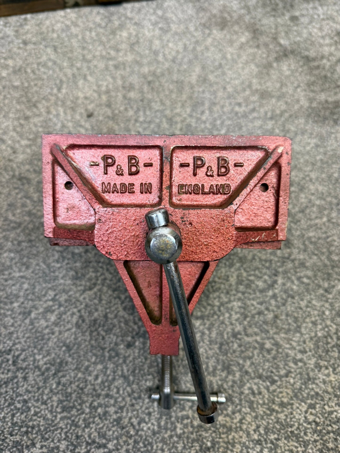 Vintage P&B Carpentry Vice Bench Clamp 6" Jaw Heavy Duty Made In England