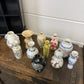 Vintage 1980 Franklin Mint Treasures of the Imperial Dynasties Miniature Porcelain Vase Collection In Shelf Made in Japan