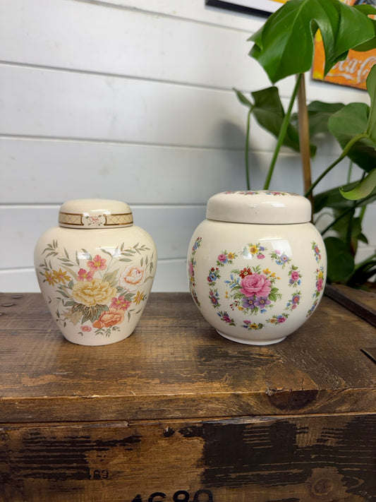 2x Vintage China Ginger Jar Sadler Ironstone & St Michael Andrea