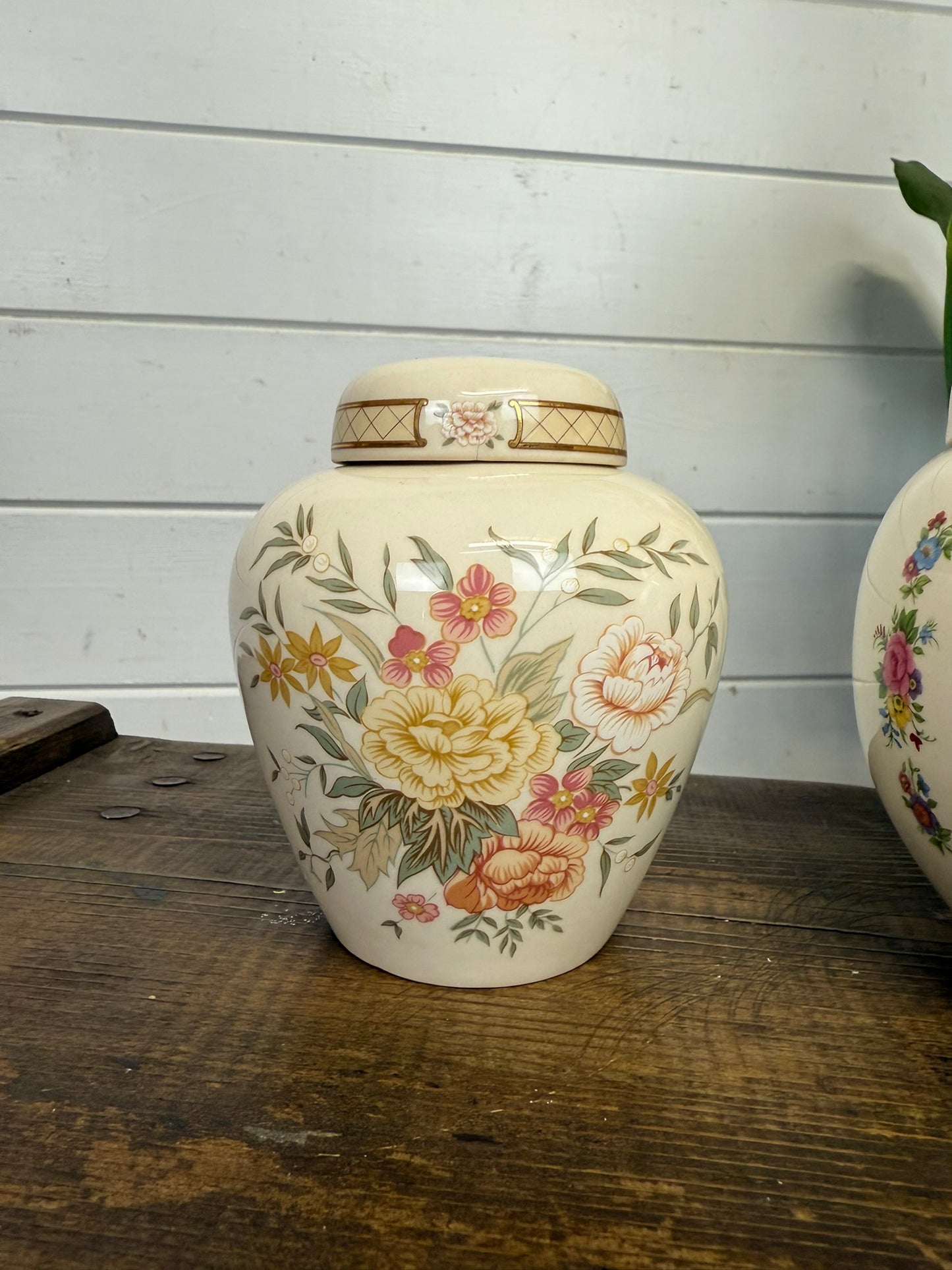 2x Vintage China Ginger Jar Sadler Ironstone & St Michael Andrea