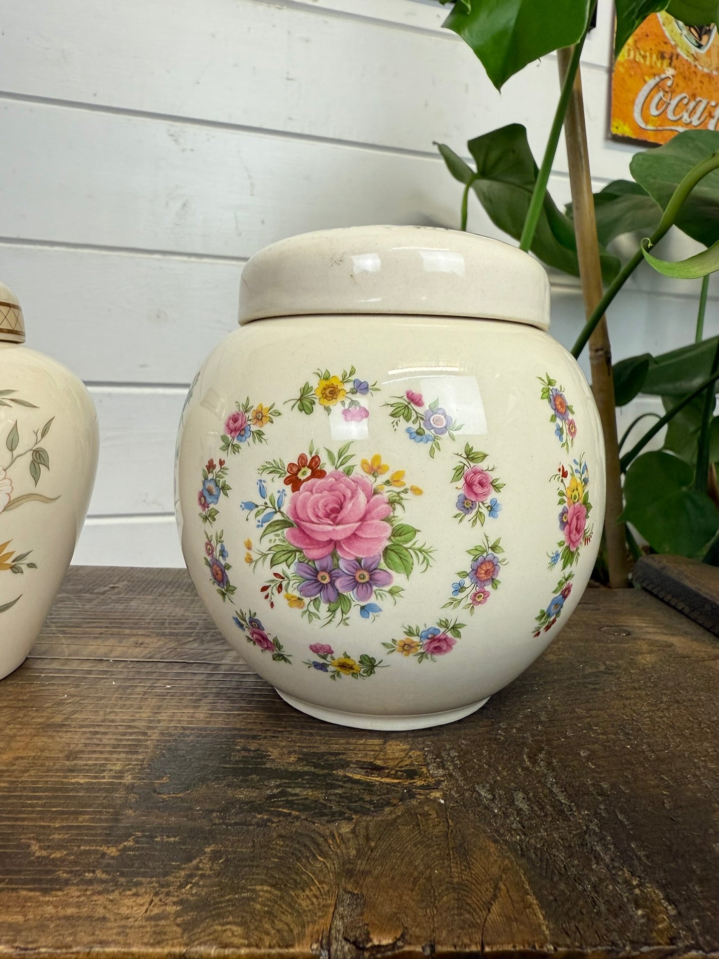 2x Vintage China Ginger Jar Sadler Ironstone & St Michael Andrea