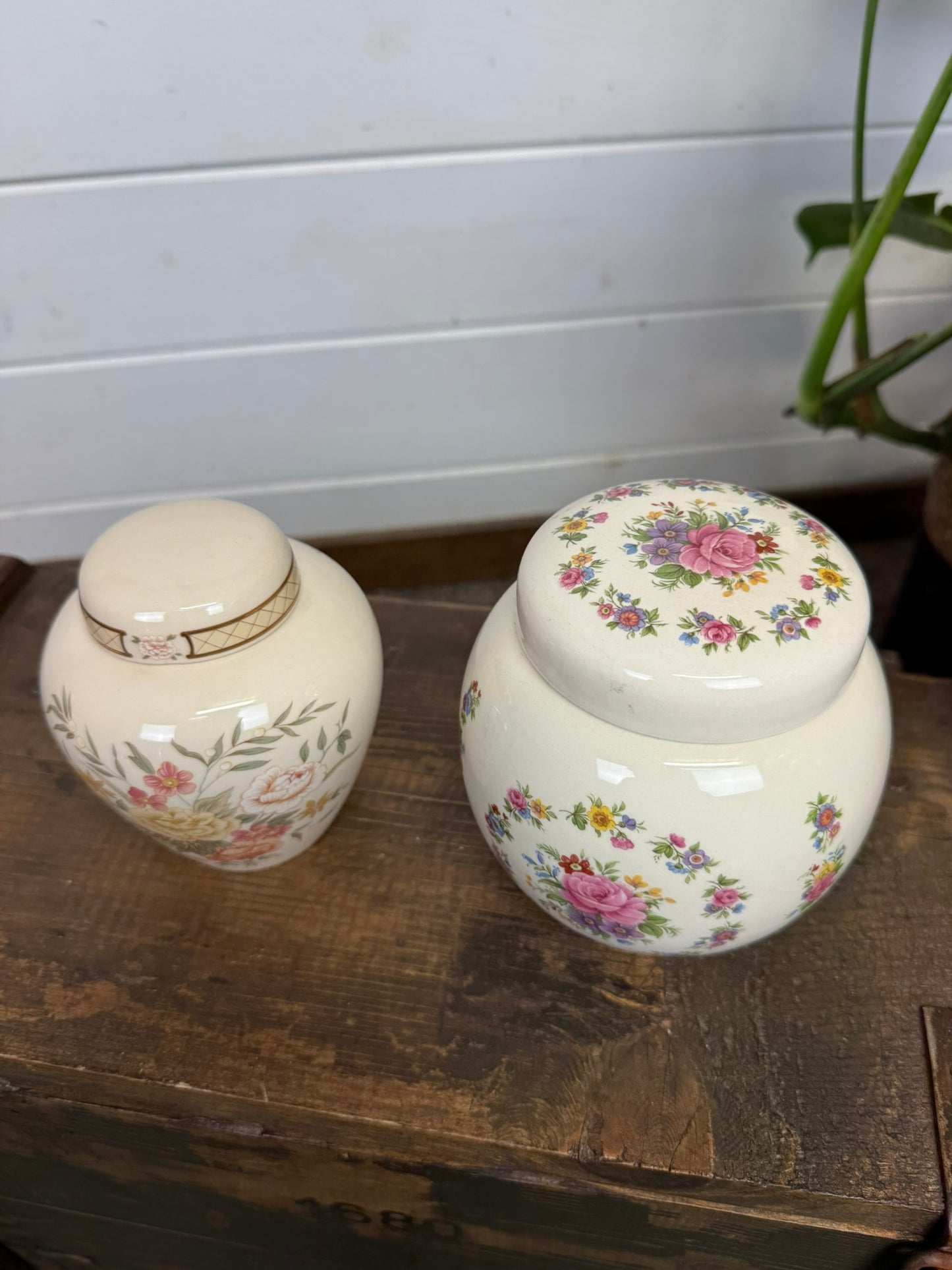 2x Vintage China Ginger Jar Sadler Ironstone & St Michael Andrea