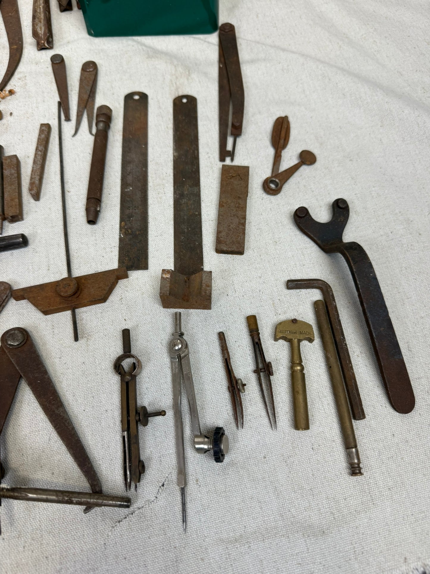 Vintage Engineer Tool Job Lot Old Tools Tap & Die Gauges Precision Tools Etc.