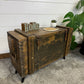 Vintage Wooden Ammo Chest Side Table Quirky Rustic Industrial Home Coffee Table