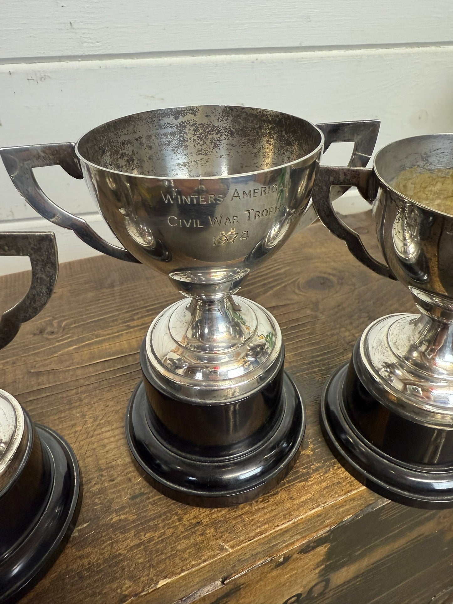 3x Vintage Trophy Job Lot 1970's Trophies