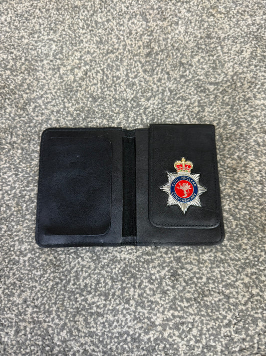 Obsolete Civil Nuclear Constabulary Warrant Wallet & Enamel Badge Collectible