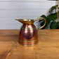 Vintage Copper & Brass Peerage Jug Pitcher Rustic Boho Art Deco