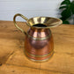 Vintage Copper & Brass Peerage Jug Pitcher Rustic Boho Art Deco