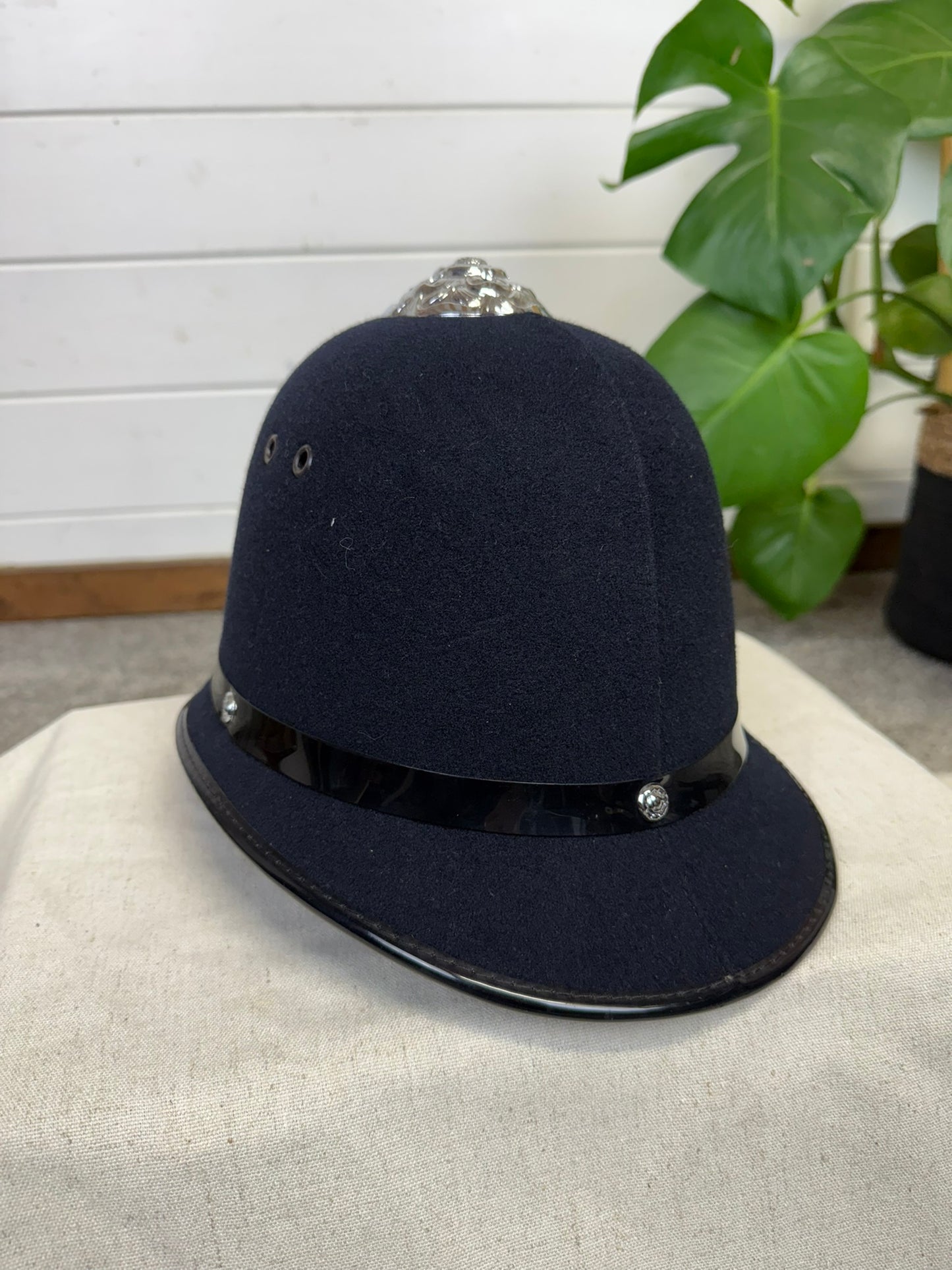 British Police Rose Top Bobby Helmet With Bedfordshire Police Badge