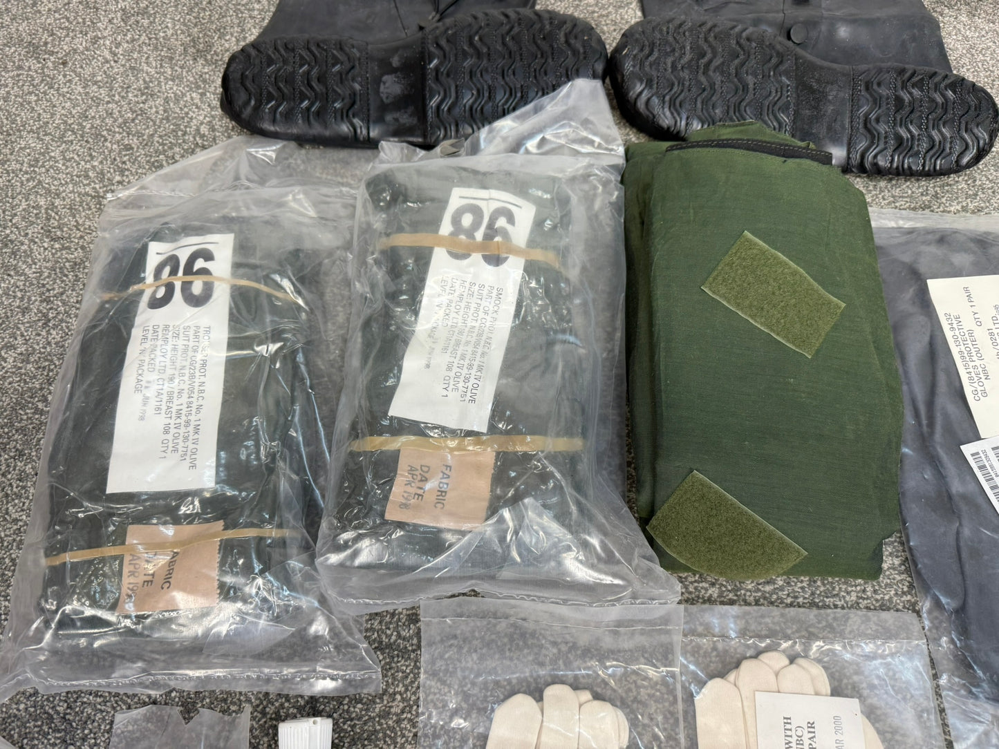 Ex Military NBC Job Lot Suit Gloves Boots British Army
