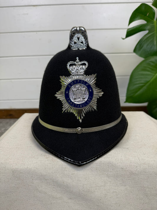 Ex British Police Bobby Helmet Suffolk Police Badge Collectors Display Prop