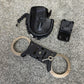 Ex Police Folding Hiatt Handcuffs Hinged Cuffs Pouch & Key Security Collectible