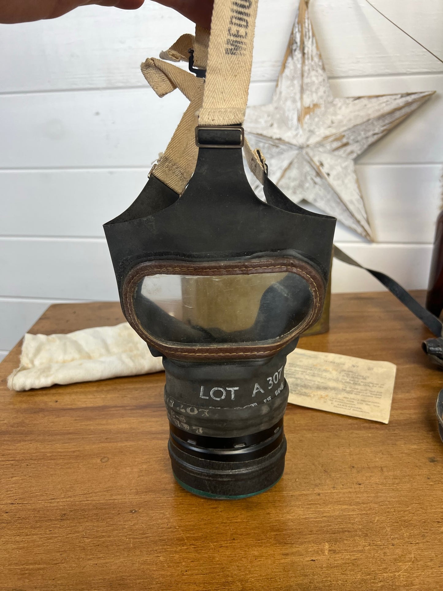 WW2 Gas Mask Respirator In Tin Box Vintage 1941 Army Military Display