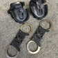 Ex Police Folding Hiatt Handcuffs Hinged Cuffs Pouch & Key Security Collectible