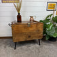 Vintage Rustic Wooden Chest Trunk Blanket Box Vintage Farmhouse Coffee Table Ottoman Ammo Box Side Table.