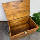 Vintage Rustic Wooden Chest Trunk Blanket Box Vintage Farmhouse Coffee Table Ottoman Ammo Box Side Table.