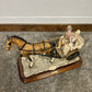 Vintage Capodimonte A. Belcari Porcelain Coach Carriage Horse Couple Sculpture Statue