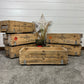 Rustic Industrial Wooden Home Decor Storage Box Small Vintage Ammo Chest Toolbox
