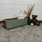Vintage Reclaimed Wooden Storage Box Country Green & Waxed Rustic Boho Shop Home Decor