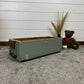 Vintage Reclaimed Wooden Storage Box Country Green & Waxed Rustic Boho Shop Home Decor