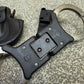 Ex Police Folding Hiatt Handcuffs Hinged Cuffs Pouch & Key Security Collectible