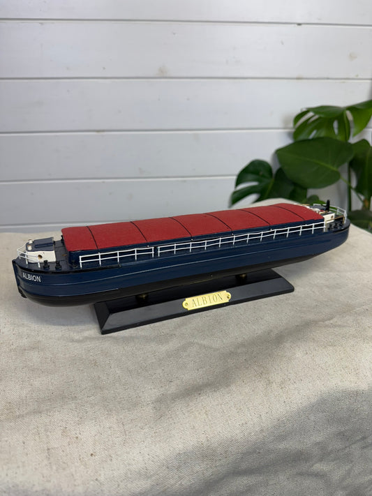 Vintage Albion Model Canal River Barge Wherry Display Model Boat Decor