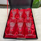 6x Vintage Nazeing Lead Crystal Hand Made Port / Sherry Glasses