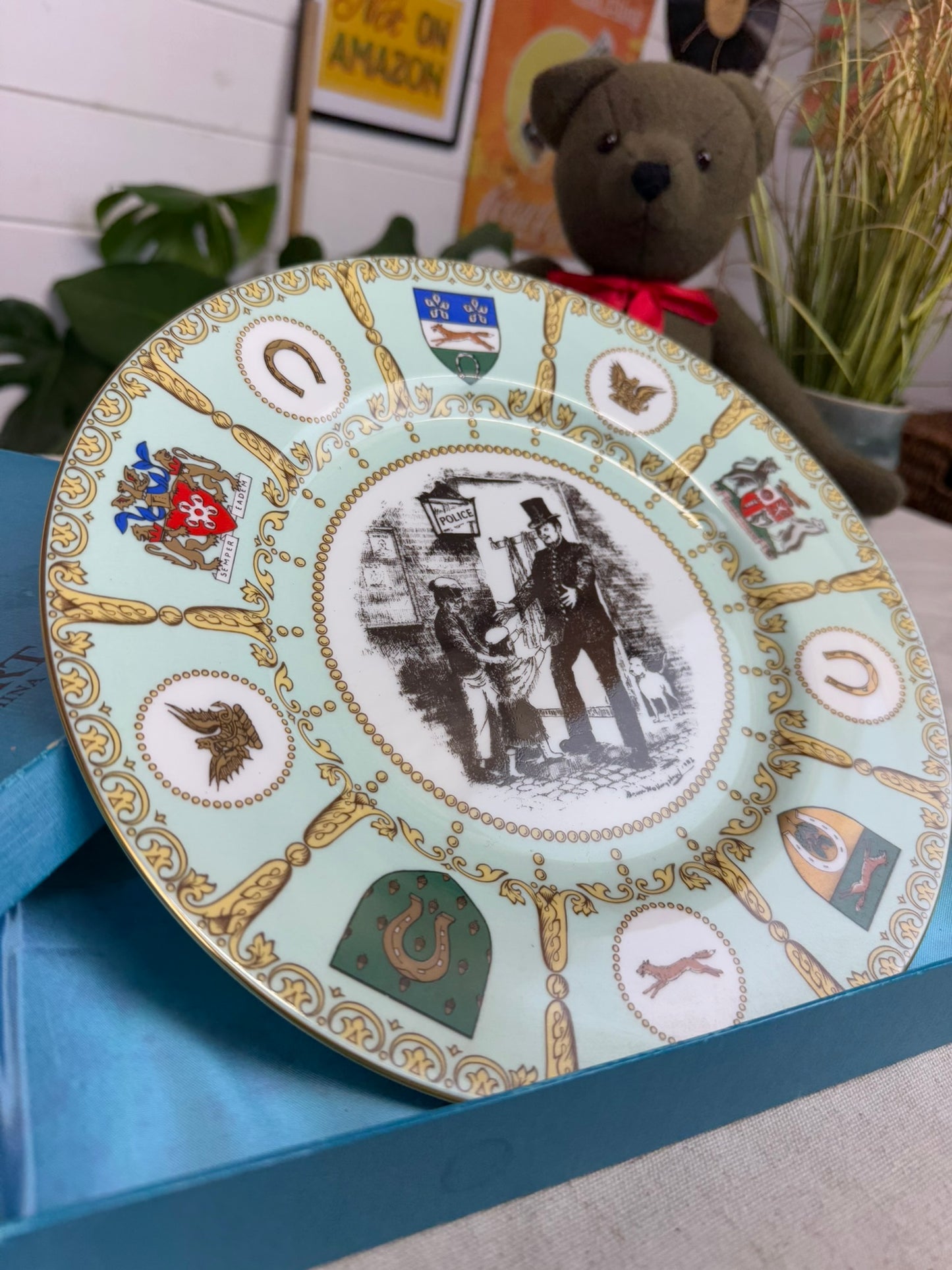 Royal Worcester Fine Bone Plate Leicestershire Constabulary Gala Day Police Collectible