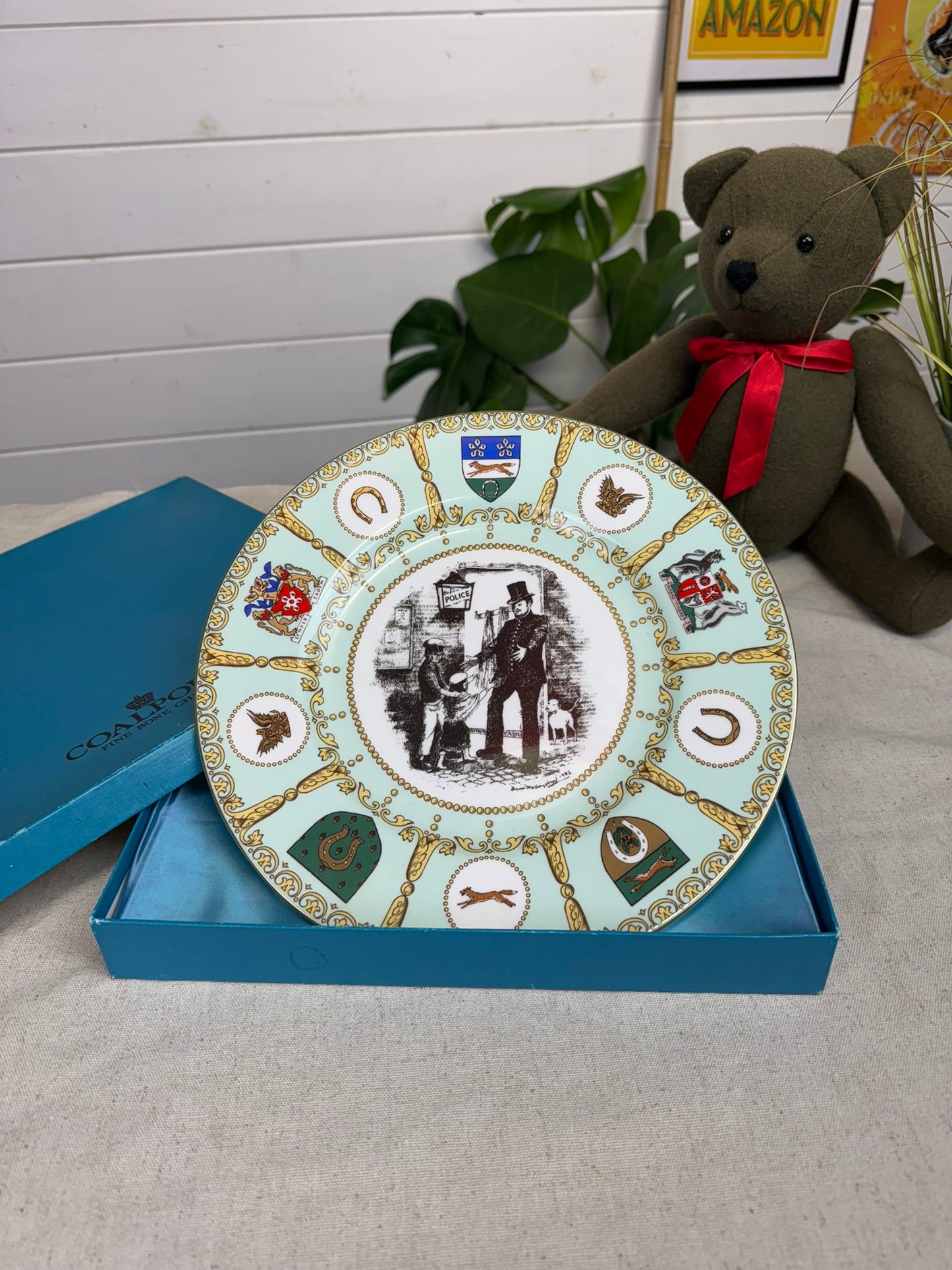 Royal Worcester Fine Bone Plate Leicestershire Constabulary Gala Day Police Collectible