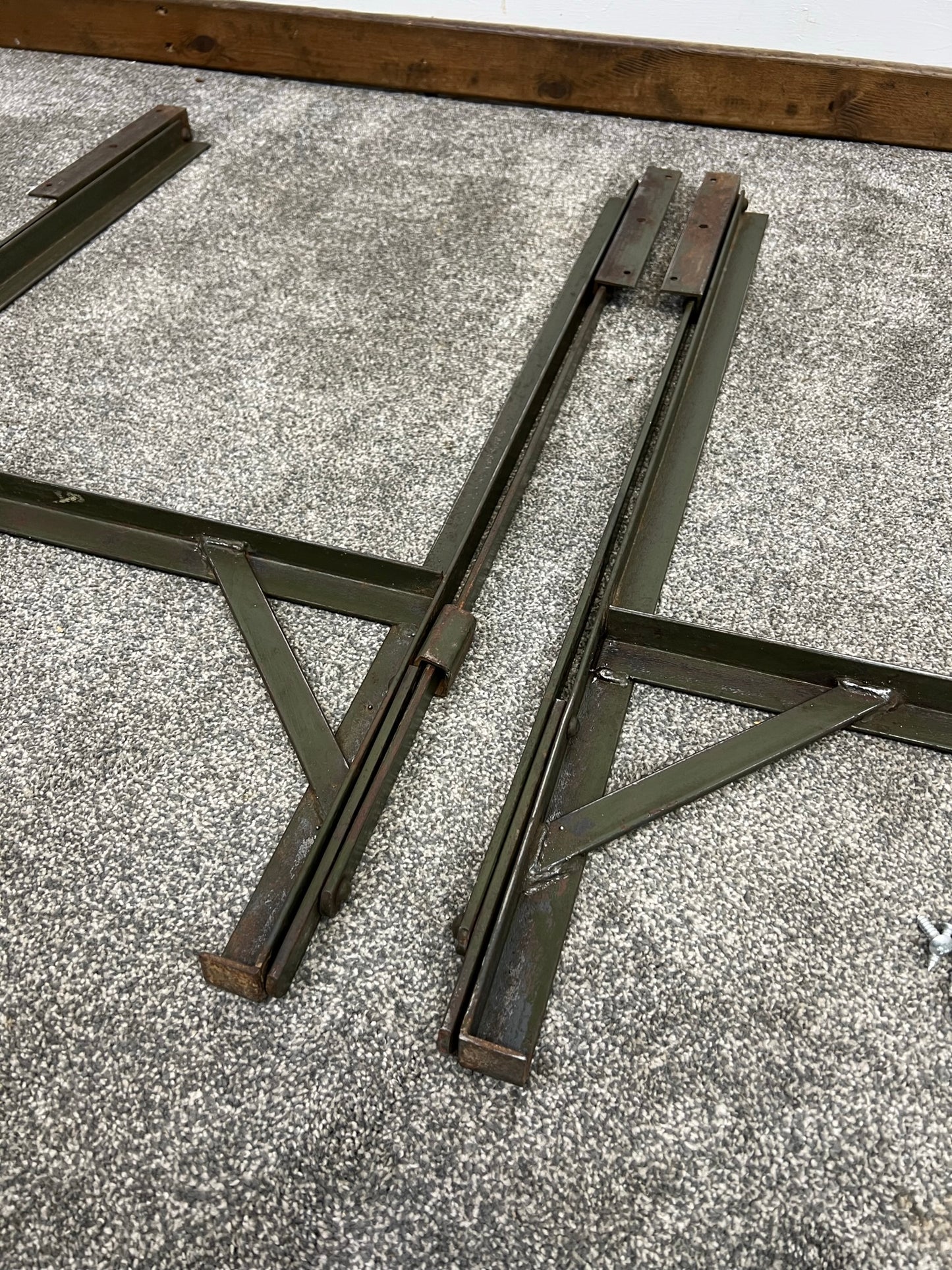 Metal Trestle Table Folding Legs Heavy Duty Reclaimed Industrial Rustic Table Legs