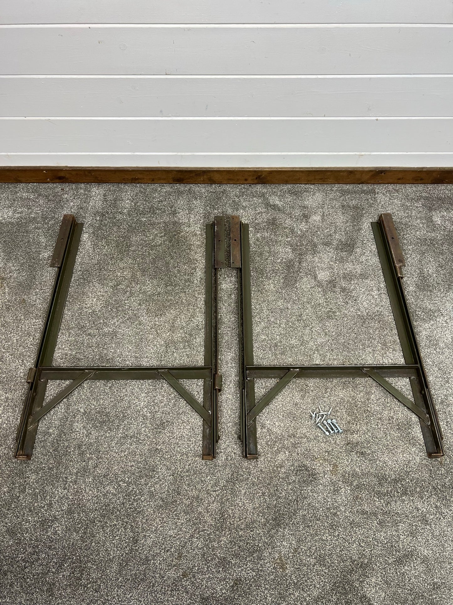 Metal Trestle Table Folding Legs Heavy Duty Reclaimed Industrial Rustic Table Legs