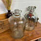 2x Vintage Demi John Glass Bottle Decorative Vase Rustic Wedding Display