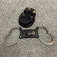 Ex Police Folding Hiatt Handcuffs Hinged Cuffs Belt Pouch & Key Security Collectible