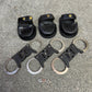 Ex Police Folding Hiatt Handcuffs Hinged Cuffs Belt Pouch & Key Security Collectible