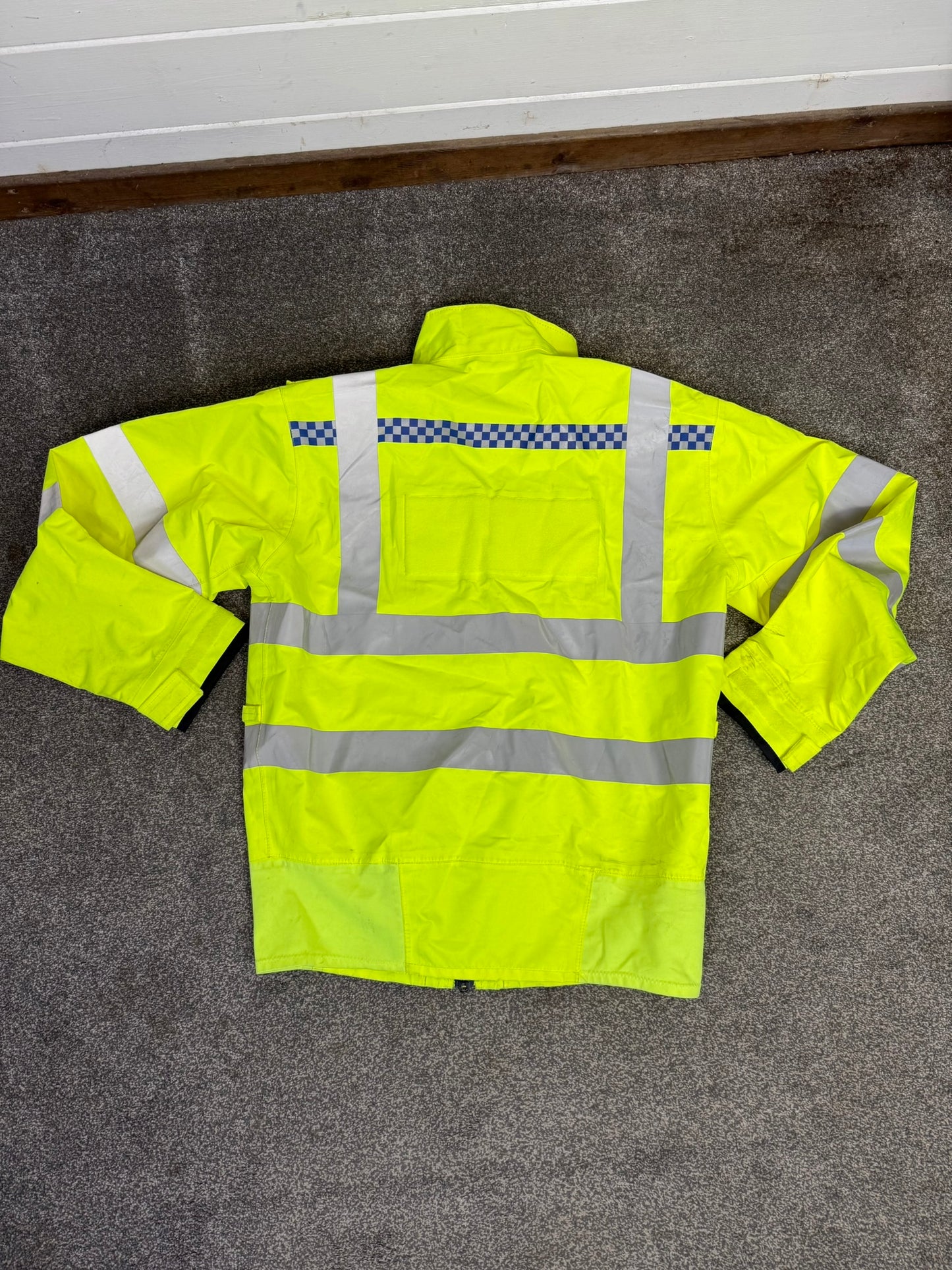 Ex Police Hi Vis Waterproof Bomber Jacket Coat Medium Security Walking Riding