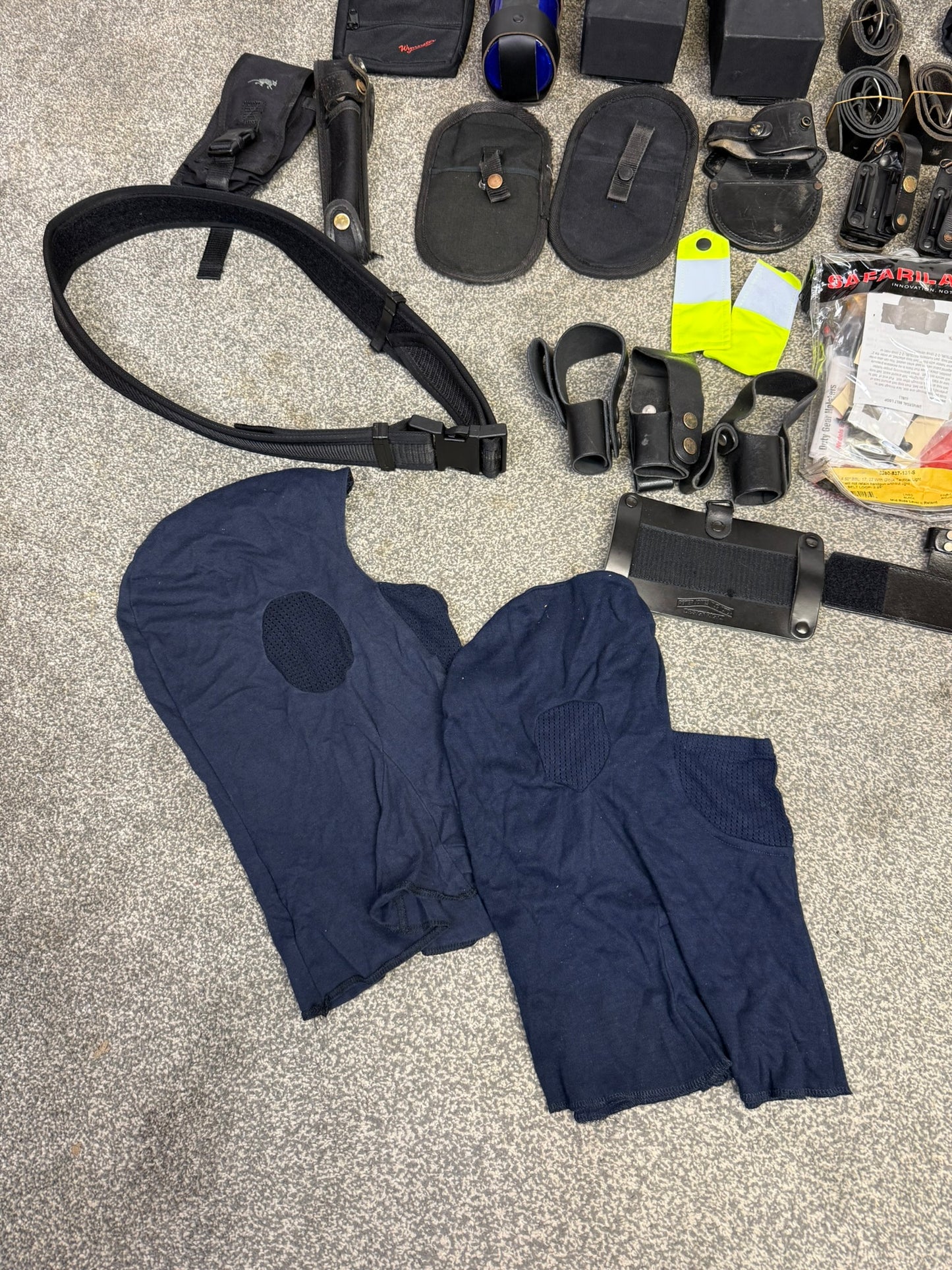 Ex Police Accessory Job Lot & Holdall Belt Pouch Holster Fastrap Uniform Film Prop Lot