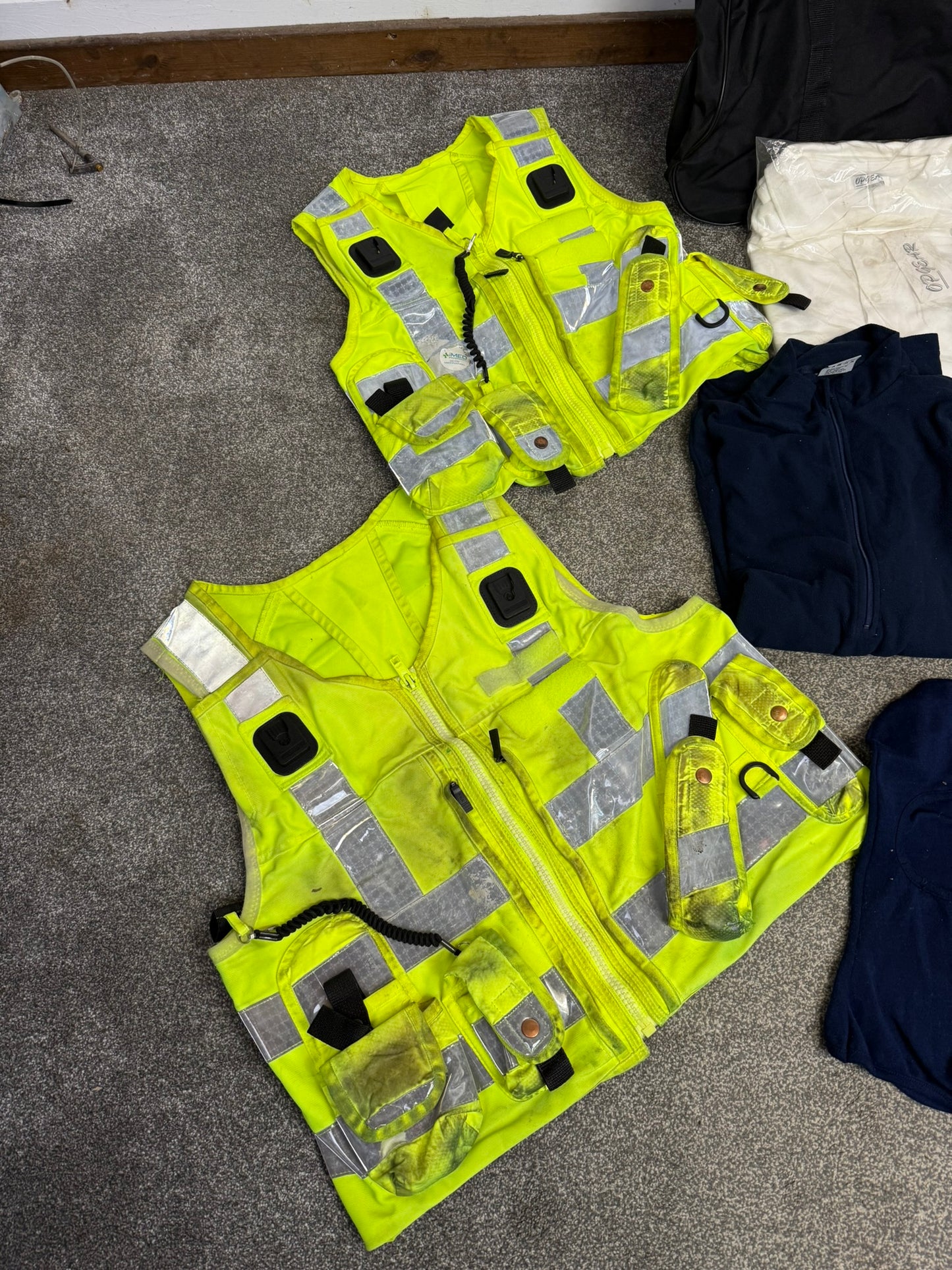 Ex Police Clothing Job Lot Belt Vest Trousers Wicker T Shirts Uniform Film Prop Lot